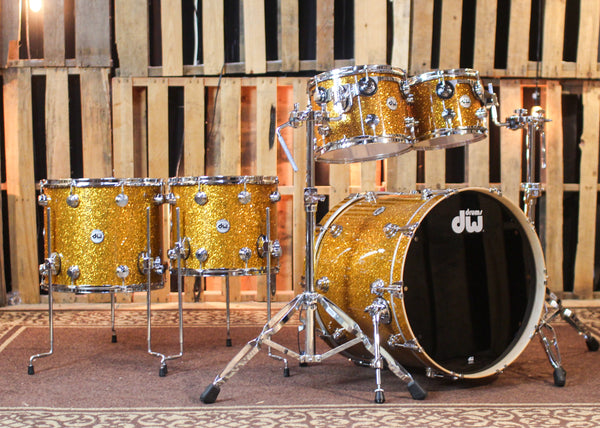 DW Collector's Maple 333 Burnt Orange Glass Drum Set - 22,10,12,14,16 - SO#1452310