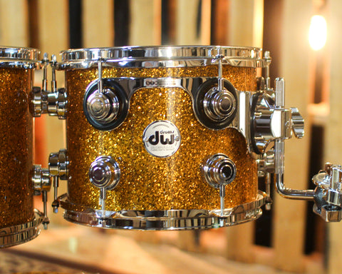 DW Collector's Maple 333 Burnt Orange Glass Drum Set - 22,10,12,14,16 - SO#1452310