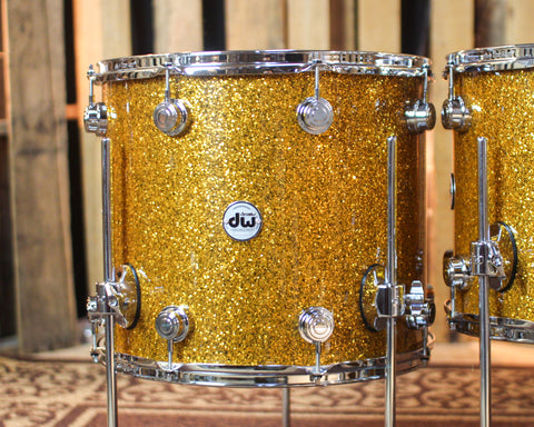 DW Collector's Maple 333 Burnt Orange Glass Drum Set - 22,10,12,14,16 - SO#1452310