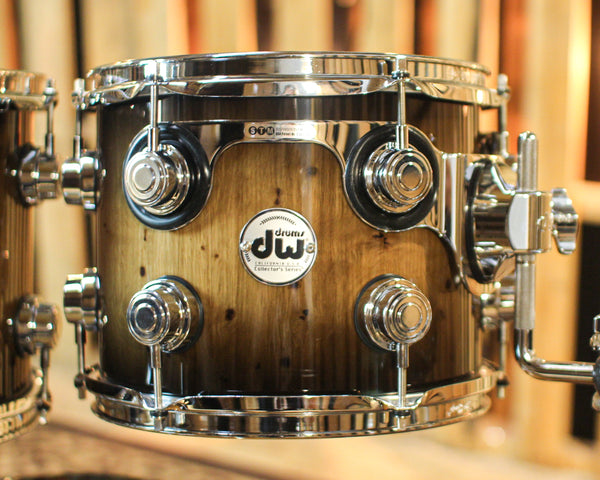 DW Collector's 333 Candy Black Burst over Pecky Oak Drum Set - 22,10,12,16 - SO#1352483