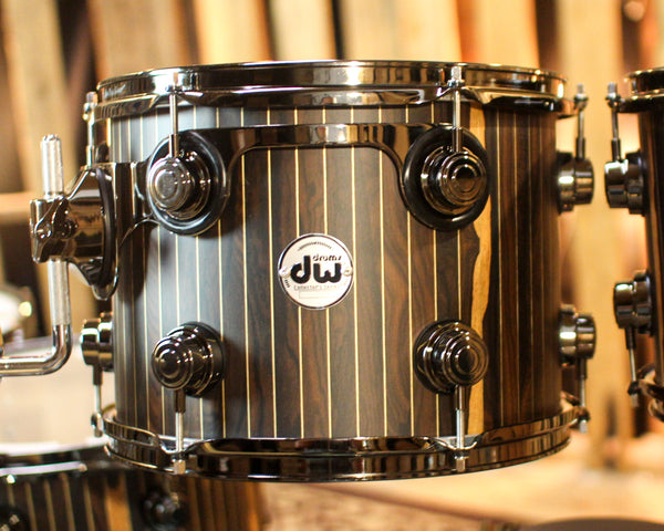 DW Collector's 333 Brass Pinstripe Ziricote Drum Set - 22,10,12,14,16 - SO#1353664