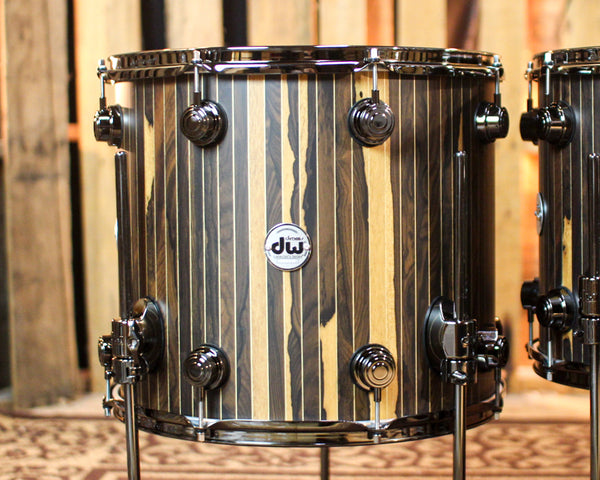DW Collector's 333 Brass Pinstripe Ziricote Drum Set - 22,10,12,14,16 - SO#1353664