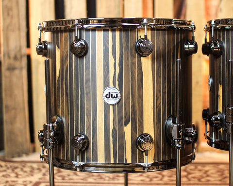 DW Collector's 333 Brass Pinstripe Ziricote Drum Set - 22,10,12,14,16 - SO#1353664