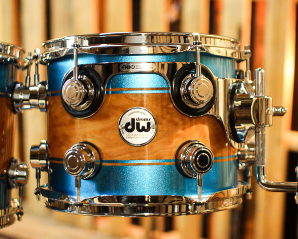 DW Collector's Laser Blue Graphics Exotic Drum Set - 22,10,12,14,16 - SO#1383149
