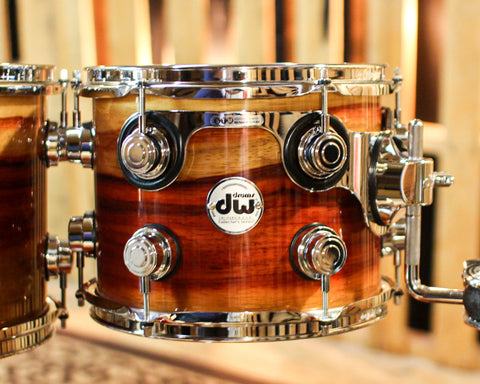 DW Collector's 333 Natural Lacquer over Horizontal Padauk Drum Set - 22,10,12,14,16 - SO#1382338