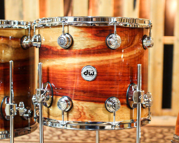 DW Collector's 333 Natural Lacquer over Horizontal Padauk Drum Set - 22,10,12,14,16 - SO#1382338