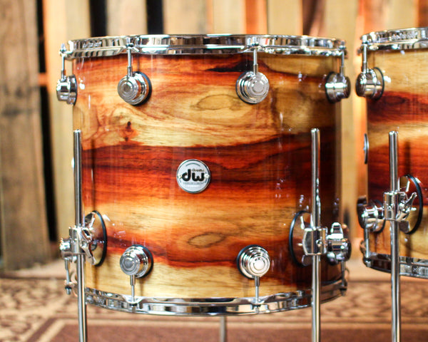 DW Collector's 333 Natural Lacquer over Horizontal Padauk Drum Set - 22,10,12,14,16 - SO#1382338