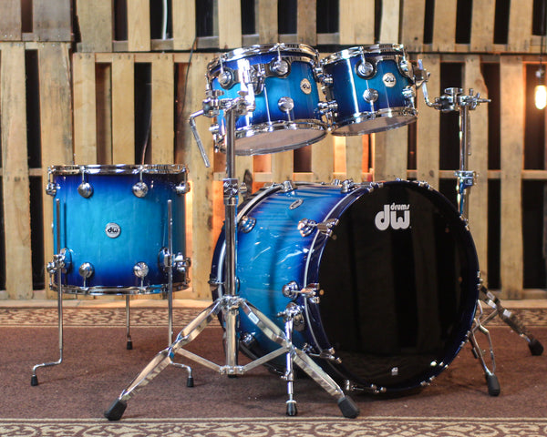 DW Collector's Maple 333 Regal to Royal Blue Burst Drum Set - 22,10,12,16 - SO#1448301