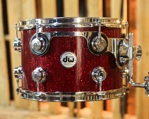 DW Collector's Maple 333 Ruby Glass Drum Set - 16x20,8x12,14x14 - SO#1452227