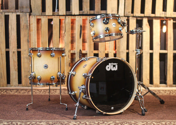 DW Collector's 333 Satin Burnt Toast Burst Drum Set - 20,12,14 - SO#1313133