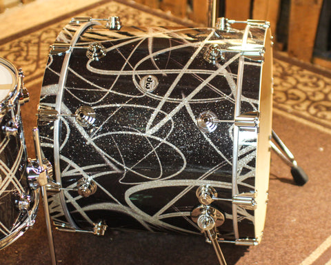 DW Collector's 333 Smoke Glass Contrail Drum Set - 22,10,12,14,16 - SO#1426266