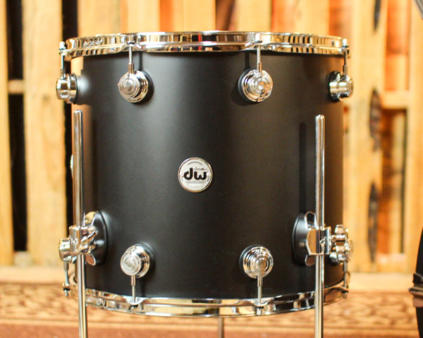 DW Collector's 333 Solid Black Hard Satin Drum Set - 22,10,12,16 - SO#1379888