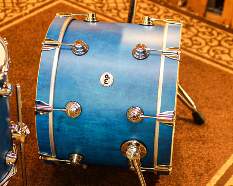 DW Collector's Maple Mahogany Azure Satin Oil Drum Set - 20,10,14,14sn - SO#1366529