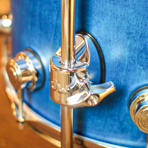 DW Collector's Maple Mahogany Azure Satin Oil Drum Set - 20,10,14,14sn - SO#1366529