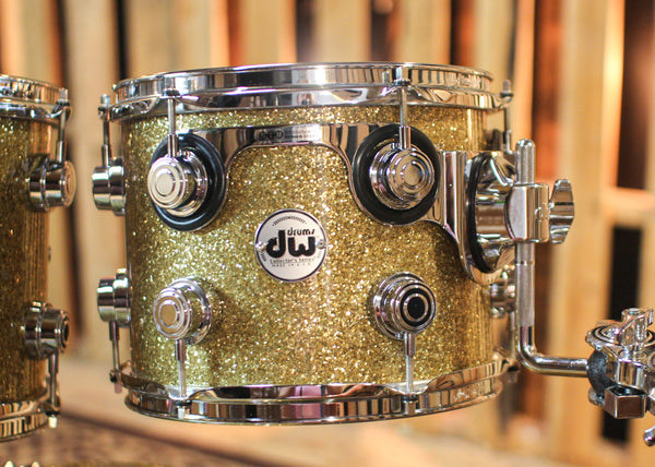 DW Collector's Maple Mahogany Gold Glass Drum Set - 22,10,12,16 - SO#1331100