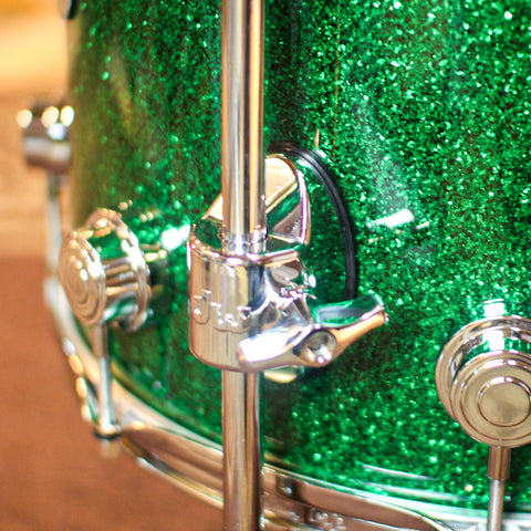 DW Collector's Maple Mahogany Green Glass Drum Set - 20,10,12,14 - SO#1374886