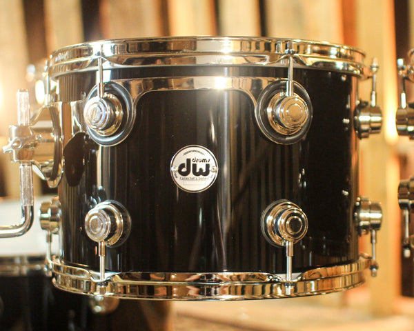 DW Collector's Maple Mahogany Piano Black Lacquer Drum Set - 22,12,13,16,14sn - SO#1357433