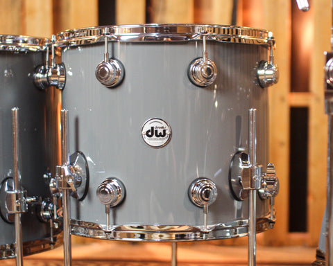 DW Collector's Maple Mahogany Solid Grey Lacquer Drum Set - 22,10,12,14,16 - SO#1438707