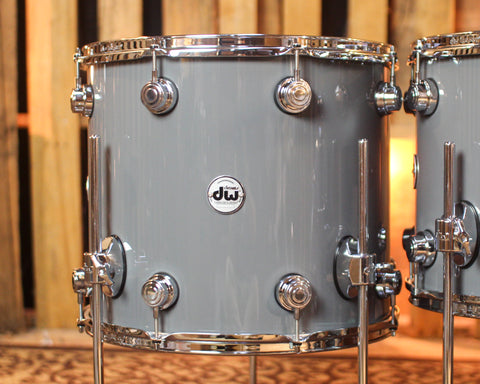 DW Collector's Maple Mahogany Solid Grey Lacquer Drum Set - 22,10,12,14,16 - SO#1438707