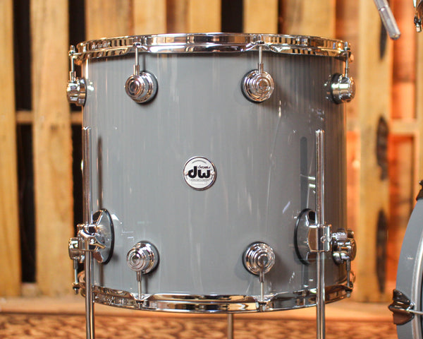 DW Collector's Maple Mahogany Solid Grey Lacquer Drum Set - 22,10,12,16 - SO#1438708