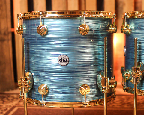 DW Collector's Maple Mahogany Turquoise Oyster Drum Set - 22,8,10,12,14,16 - SO#1417215