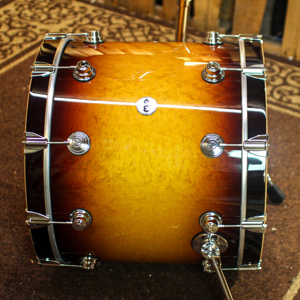 DW Collector's Maple SSC Tobacco Burst over Birdseye Drum Set - 22,10,12,16 - SO#1367278