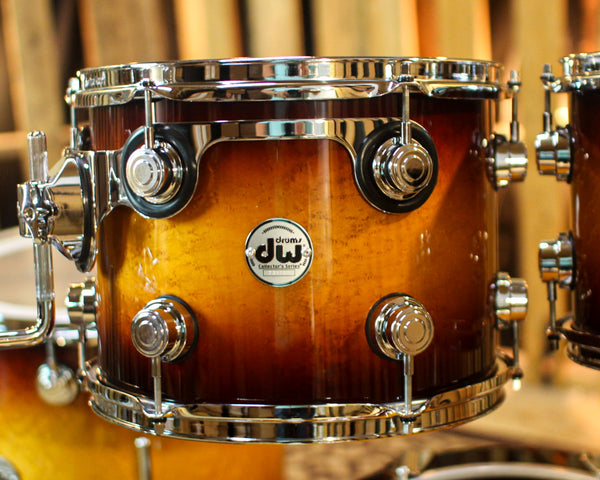 DW Collector's Maple SSC Tobacco Burst over Birdseye Drum Set - 22,10,12,16 - SO#1367278