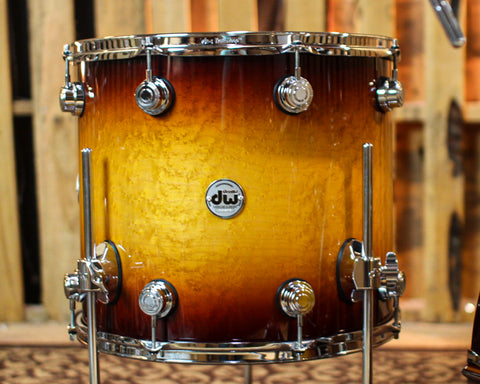 DW Collector's Maple SSC Tobacco Burst over Birdseye Drum Set - 22,10,12,16 - SO#1367278