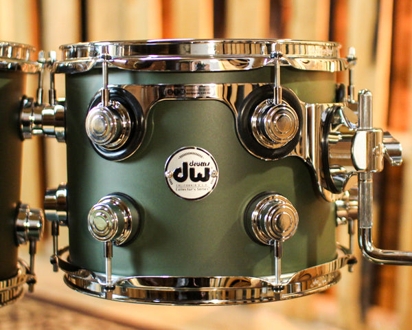 DW Collector's Maple SSC Army Green Hard Satin Drum Set - 22,10,12,16 - SO#1386428
