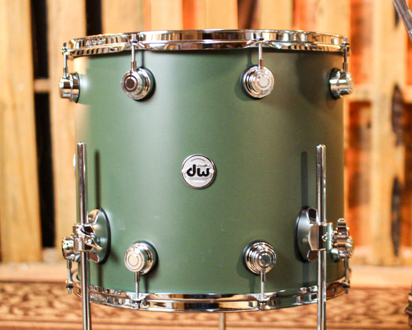 DW Collector's Maple SSC Army Green Hard Satin Drum Set - 22,10,12,16 - SO#1386428