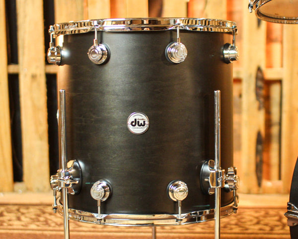 DW Collector's Maple SSC Ebony Satin Oil Drum Set - 22,10,12,16 - SO#1357438