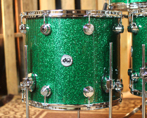 DW Collector's Maple SSC Green Glass Drum Set - 22,10,12,14,16,14sn - SO#1438709