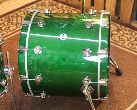 DW Collector's Maple SSC Hunter Green Lacquer Drum Set - 22,10,12,14,16 - SO#1443330