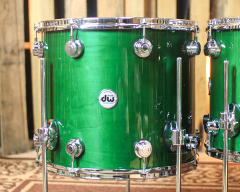 DW Collector's Maple SSC Hunter Green Lacquer Drum Set - 22,10,12,14,16 - SO#1443330