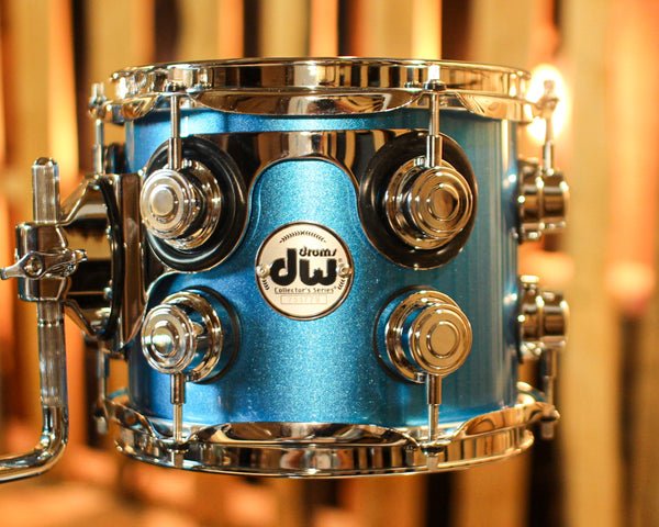 DW Collector's Maple SSC Laser Blue Lacquer Drum Set - 22,8,10,12,14,16,18,14sn - SO#1416753
