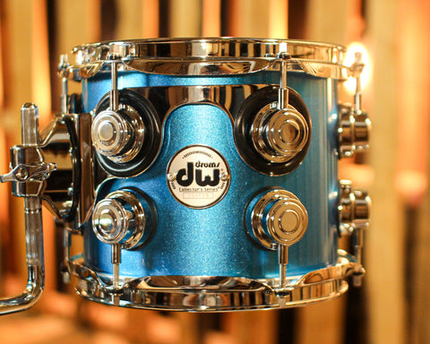 DW Collector's Maple SSC Laser Blue Lacquer Drum Set - 22,8,10,12,14,16,18,14sn - SO#1416753
