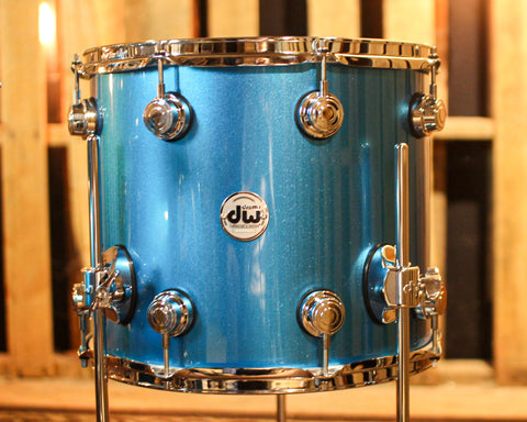 DW Collector's Maple SSC Laser Blue Lacquer Drum Set - 22,8,10,12,14,16,18,14sn - SO#1416753