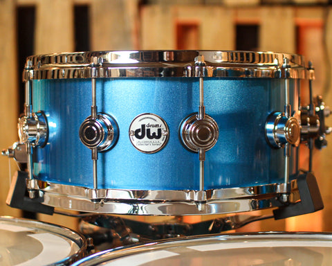 DW Collector's Maple SSC Laser Blue Lacquer Drum Set - 22,8,10,12,14,16,18,14sn - SO#1416753