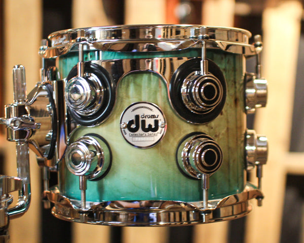 DW Collector's Maple SSC Regal Blue Burst over Mapa Burl Drum Set - 22,8,10,12,14,16,18,14sn - SO#1356782