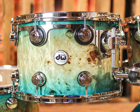 DW Collector's Maple SSC Regal Blue Burst over Mapa Burl Drum Set - 22,8,10,12,14,16,18,14sn - SO#1356782