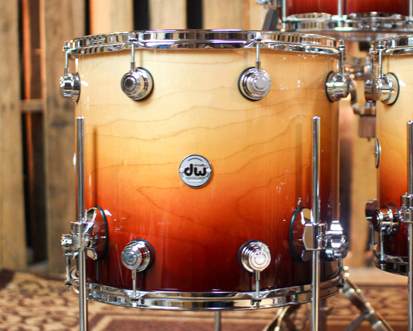 DW Collector's Maple SSC Rich Red Fade Drum Set - 22,10,12,14,16,14sn - SO#1366870