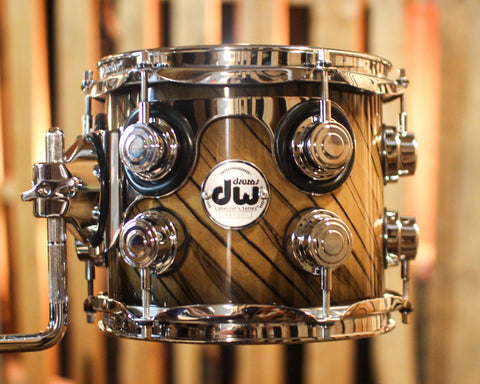 DW Collector's Maple SSC Candy Black Burst over Twisted Ivory Ebony Drum Set - 22,8,10,12,14,16 - SO#1388755