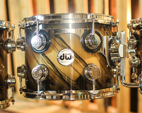 DW Collector's Maple SSC Candy Black Burst over Twisted Ivory Ebony Drum Set - 22,8,10,12,14,16 - SO#1388755