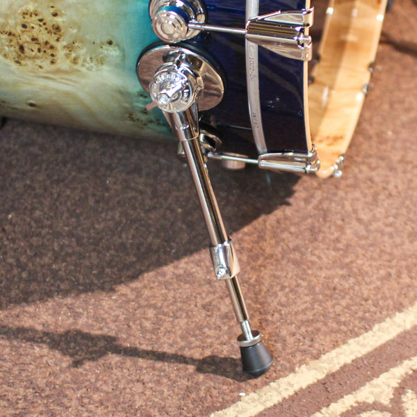 DW Collector's Maple SSC Regal to Royal Blue Burst over Mapa Burl Drum Set - 22,10,12,16 - SO#1408269