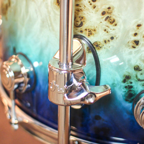 DW Collector's Maple SSC Regal to Royal Blue Burst over Mapa Burl Drum Set - 22,10,12,16 - SO#1408269