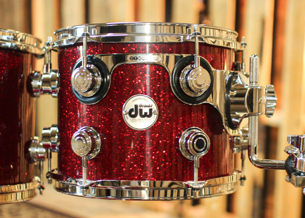 DW Collector's Maple SSC Ruby Glass Drum Set - 22,10,12,14,16 - SO#1332134