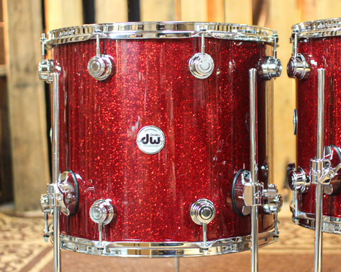 DW Collector's Maple SSC Ruby Glass Drum Set - 22,10,12,14,16 - SO#1332134