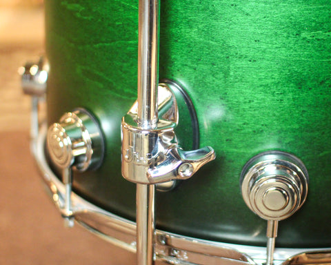 DW Collector's Maple SSC Satin Emerald Green to Ebony Burst Drum Set - 20,10,12,13,15 - SO#1440815