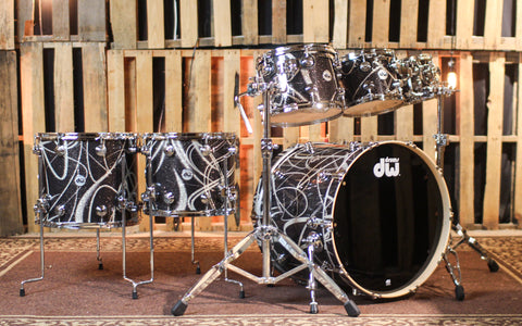 DW Collector's Maple SSC Smoke Glass Contrail Drum Set - 22,8,10,12,14,16 - SO#1428273