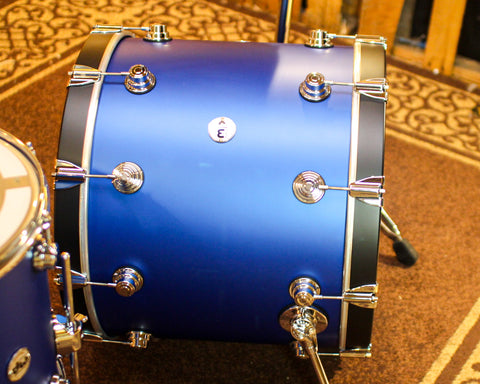 DW Collector's Maple SSC Blue Metallic Hard Satin Drum Set - 22,10,12,16 - SO#1367489